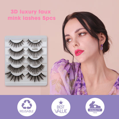 The Goddess 3D Faux Mink Lashes (5 Pairs) – Ultimate Volume Collection