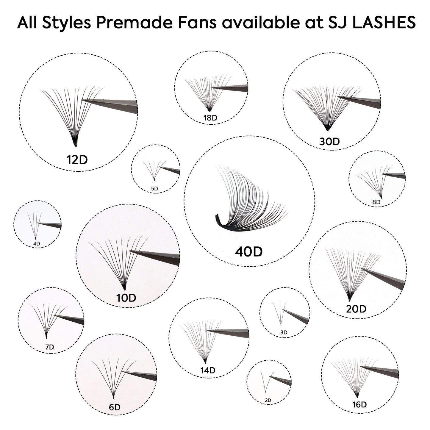 Pre Made Fan Lashes 8D