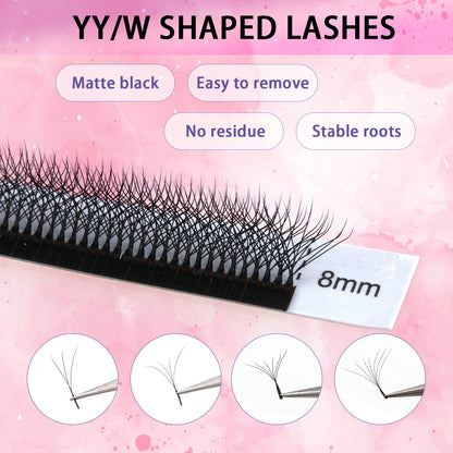 Pre Made W Shape Lashes 3D