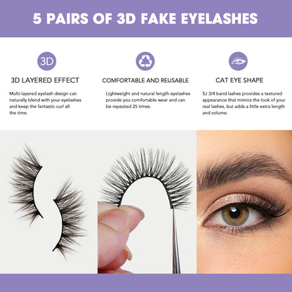 The Flirt Accent Half Lashes (5 Pairs) – Subtle Definition Set