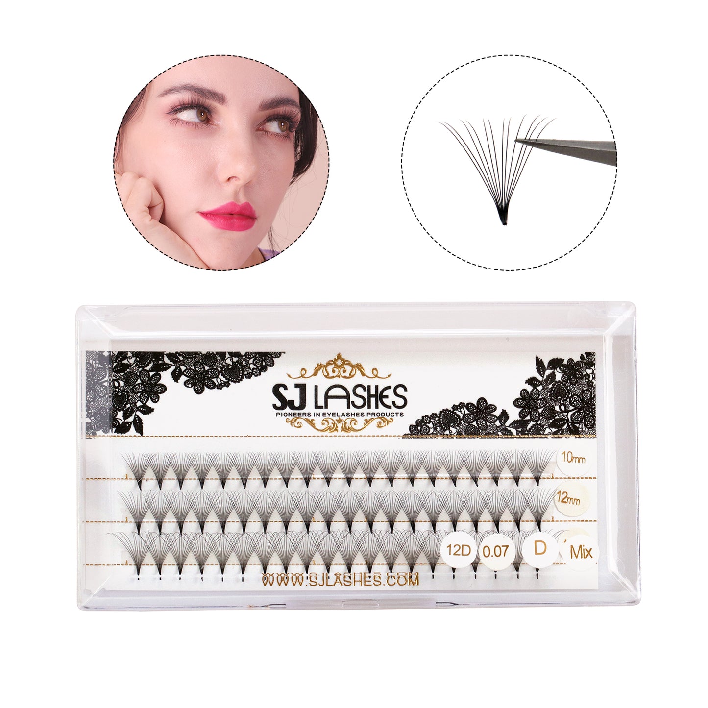 Pre Made Fan Lashes 12D