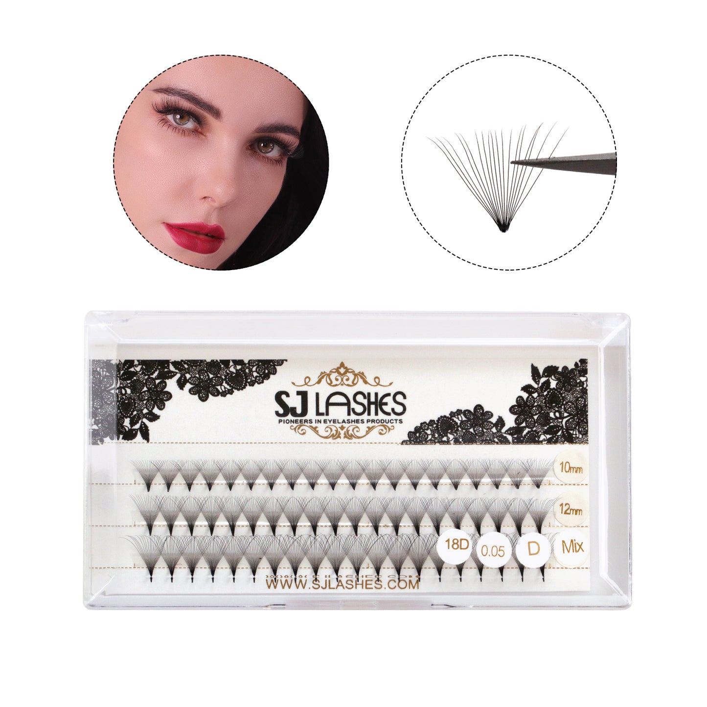 Pre Made Fan Lashes 18D