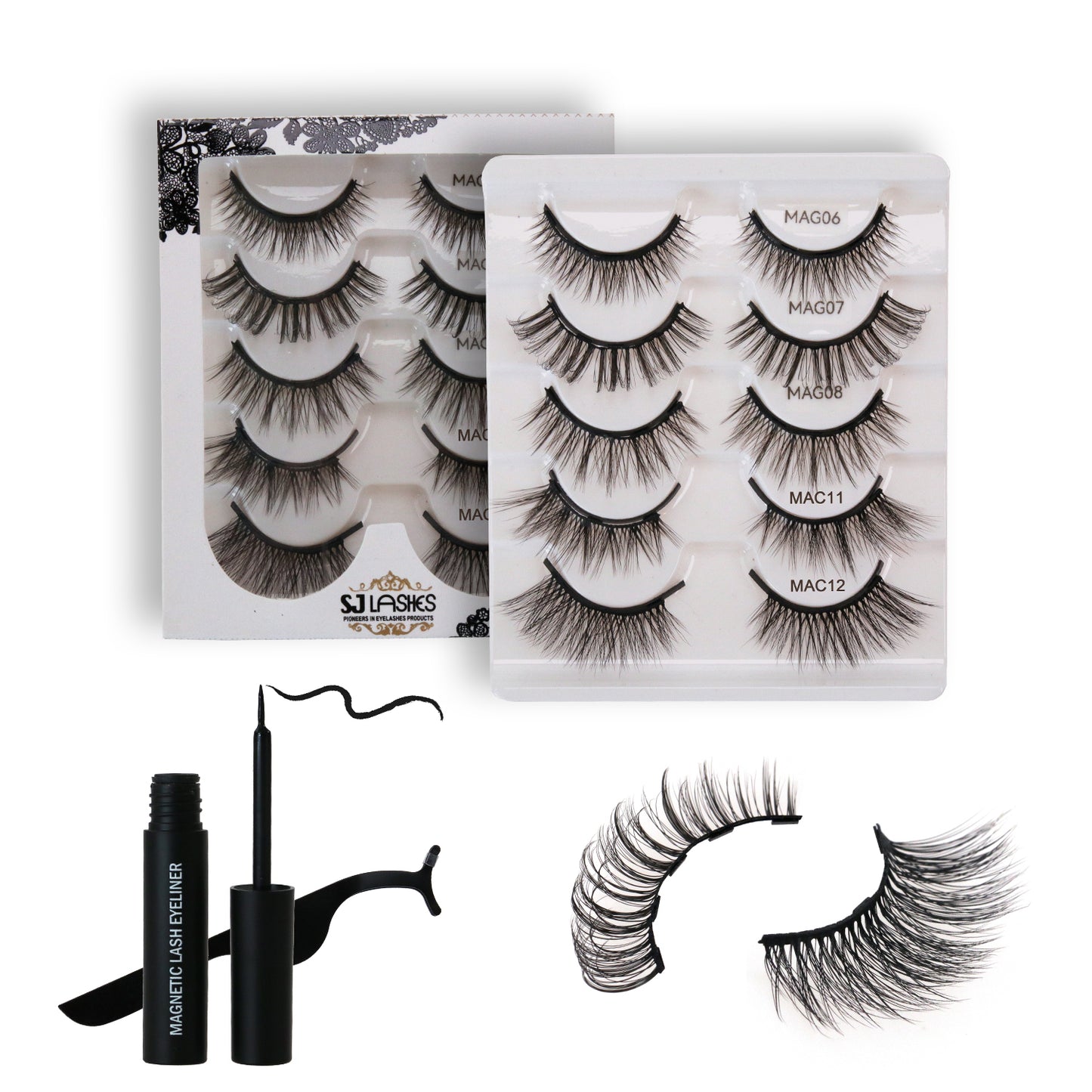 The Barely-There Featherlight Magnetic Set (5 Pairs Full Eye+Half Eye)