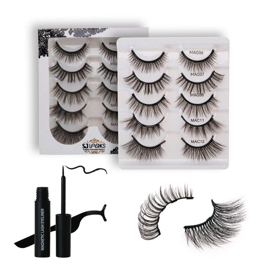 The Barely-There Featherlight Magnetic Set (5 Pairs Full Eye+Half Eye)