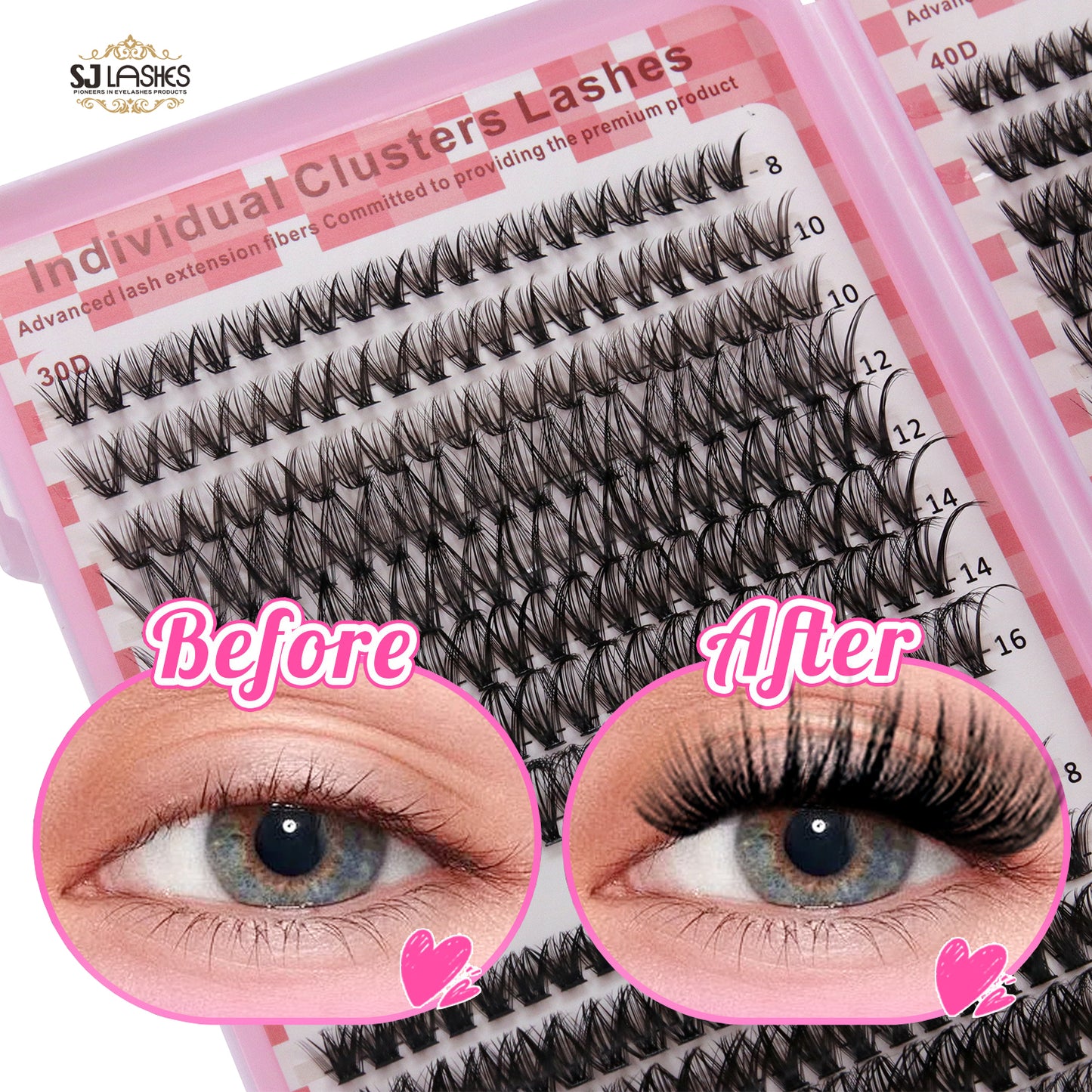 Classic Everyday Volume Cluster Lashes (30D-50D Essential DIY Lashes)