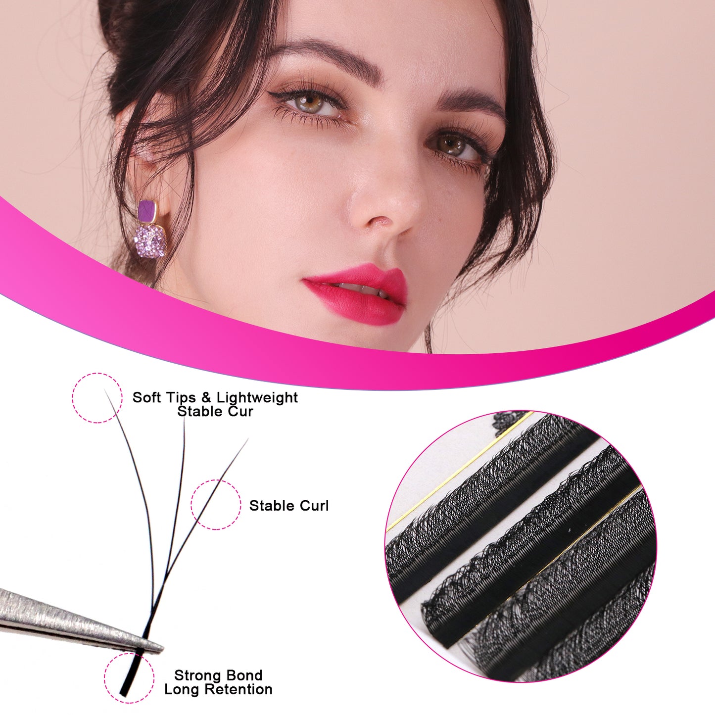 Pre Made W Shape Lashes 3D