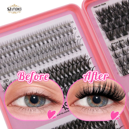 Professional Mix & Match DIY Lash Extensions (Individual Fans & Pre-Styled Clusters)