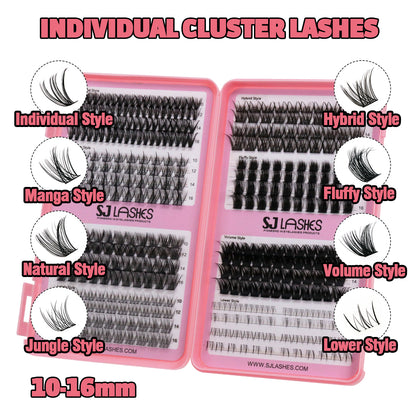 Total Eye Transformation DIY Cluster Lashes Kit (Upper & Lower, 7 Eyelook Styles)