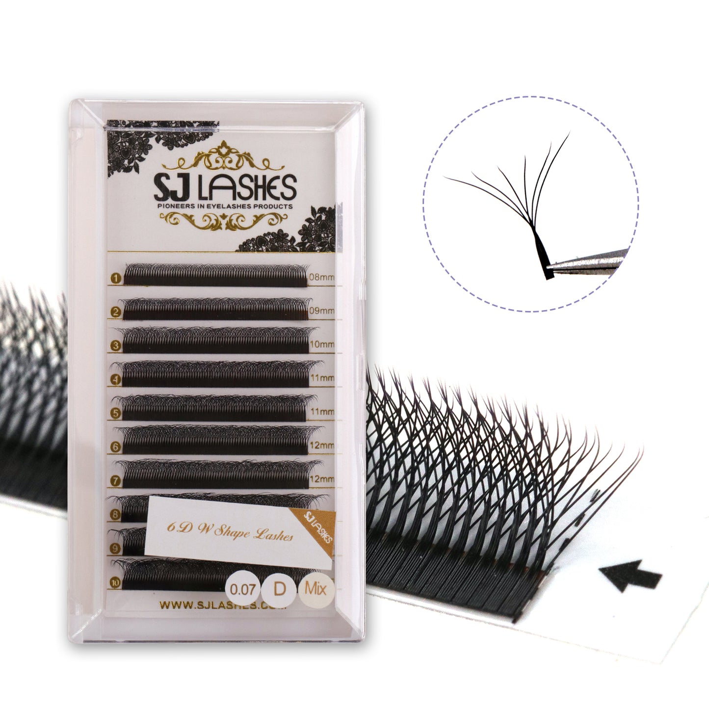 Pre Made W Shape Lashes 6D