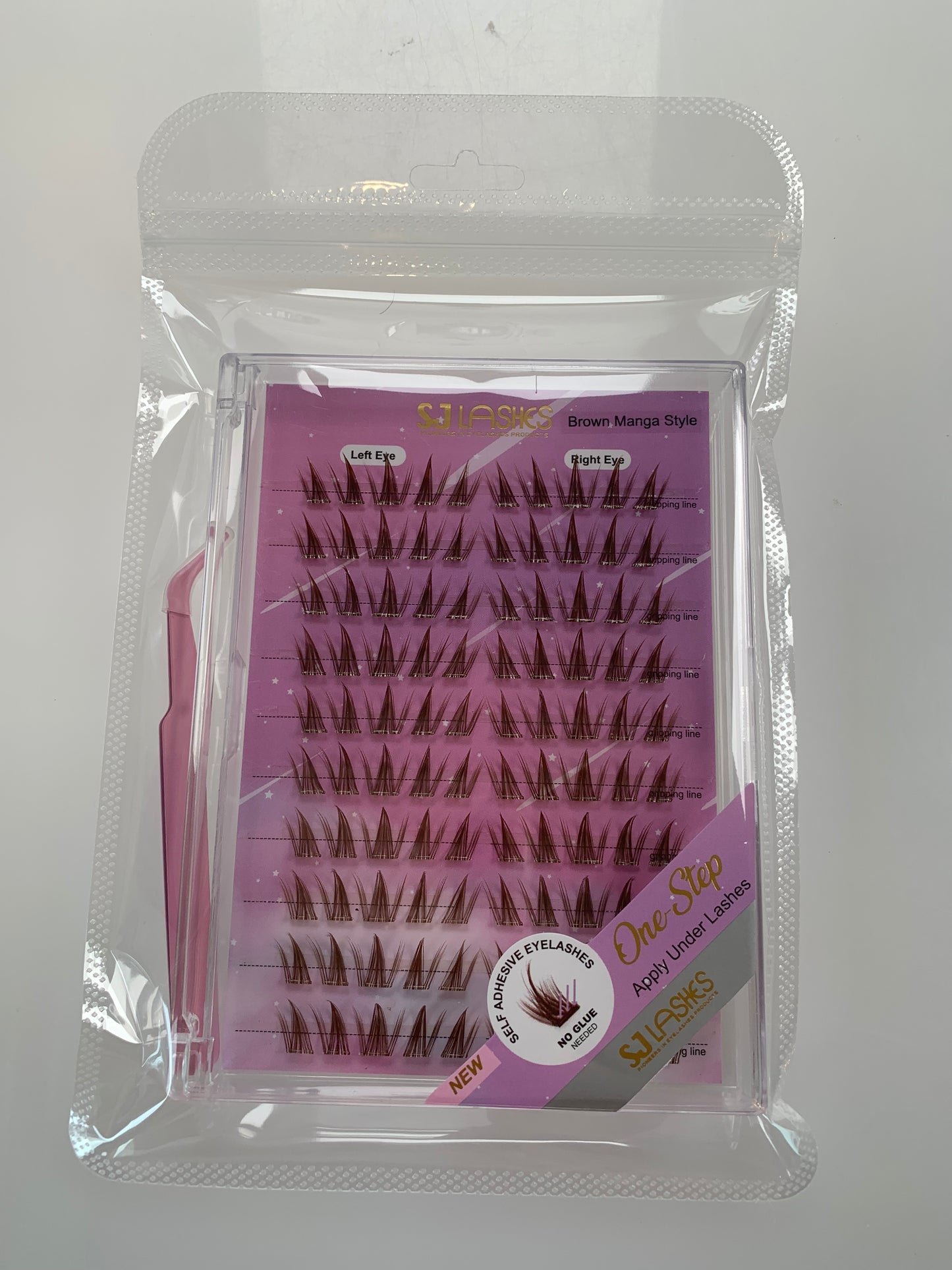 Brown Manga Look Press-On Lash Kit