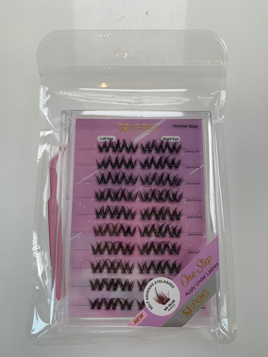 V-Flares Volume Press-On Cluster Lash Kit