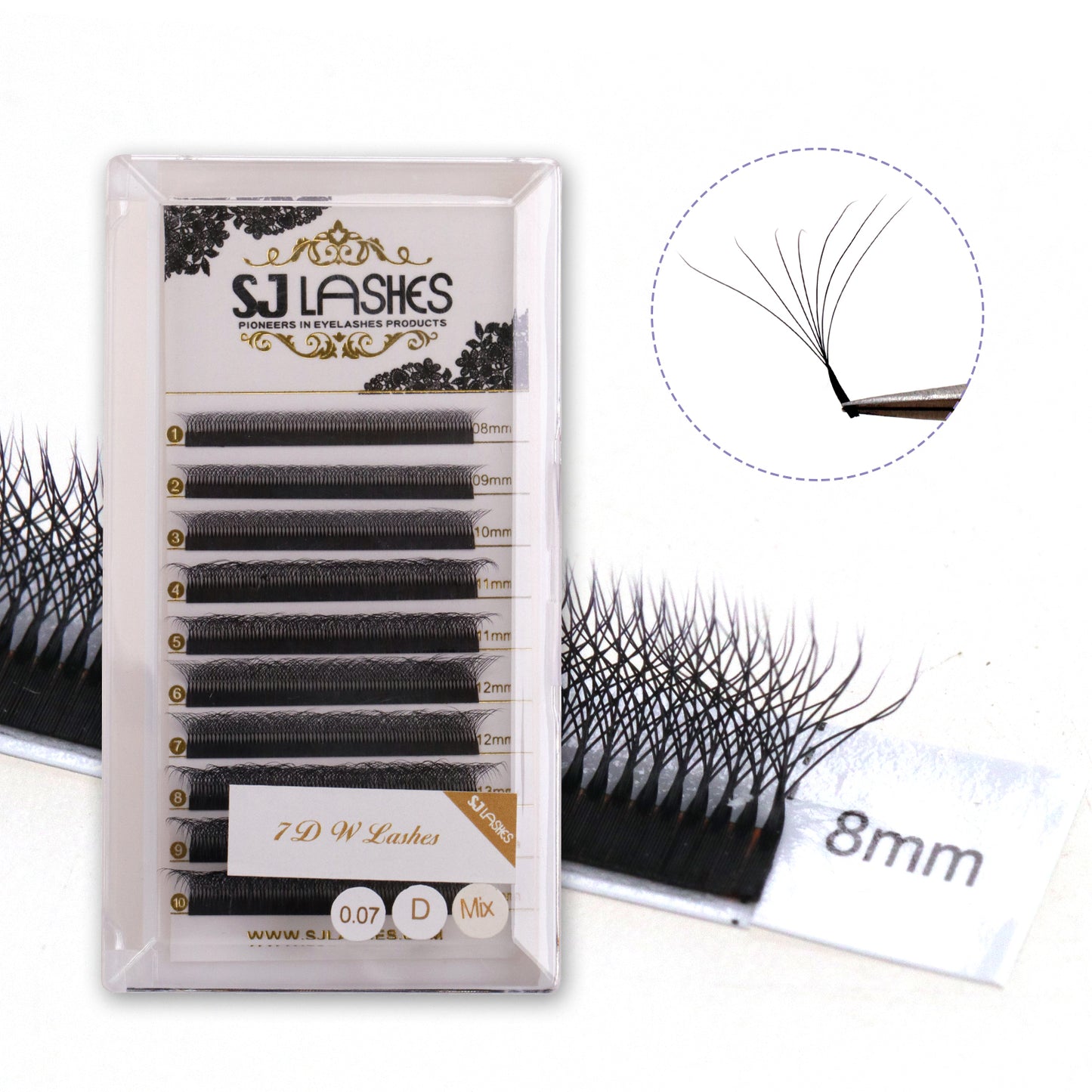 Pre Made W Shape Lashes 7D