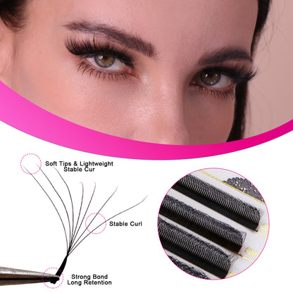 Pre Made W Shape Lashes 7D