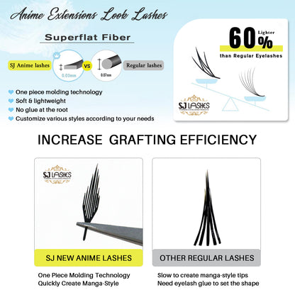 Anime Look Lashes Extensions Type C